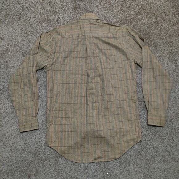 Brooks Brothers Shirt Mens Size S Button Up Light Brown Flannel Plaid - Picture 4 of 8